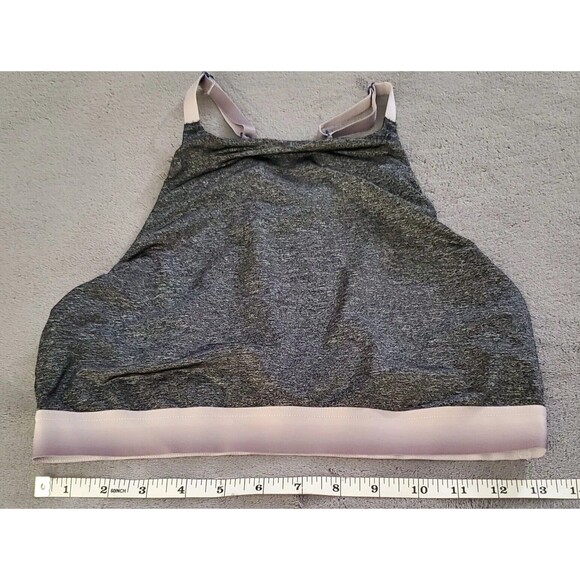 Victorias Secrets Gray Bralette Sports Bra Ombre Trim Criss-Cross Straps Large L - Picture 7 of 10